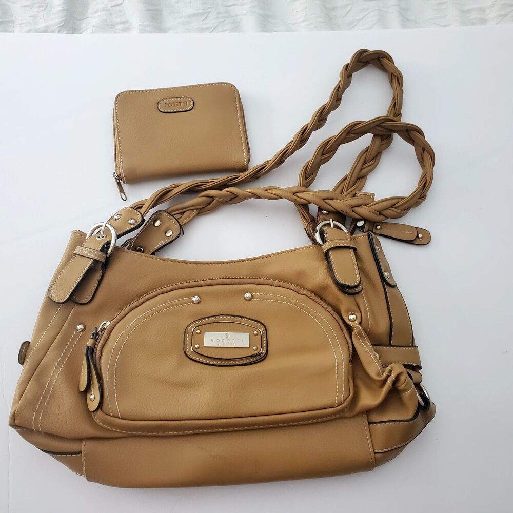 Brown Rossetti Leather Vinyl Purse With Wallet EUC